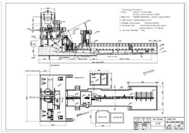 10T CCM Billet Casting Machine With 1 Strand and Ladle Car / Ladle Turret